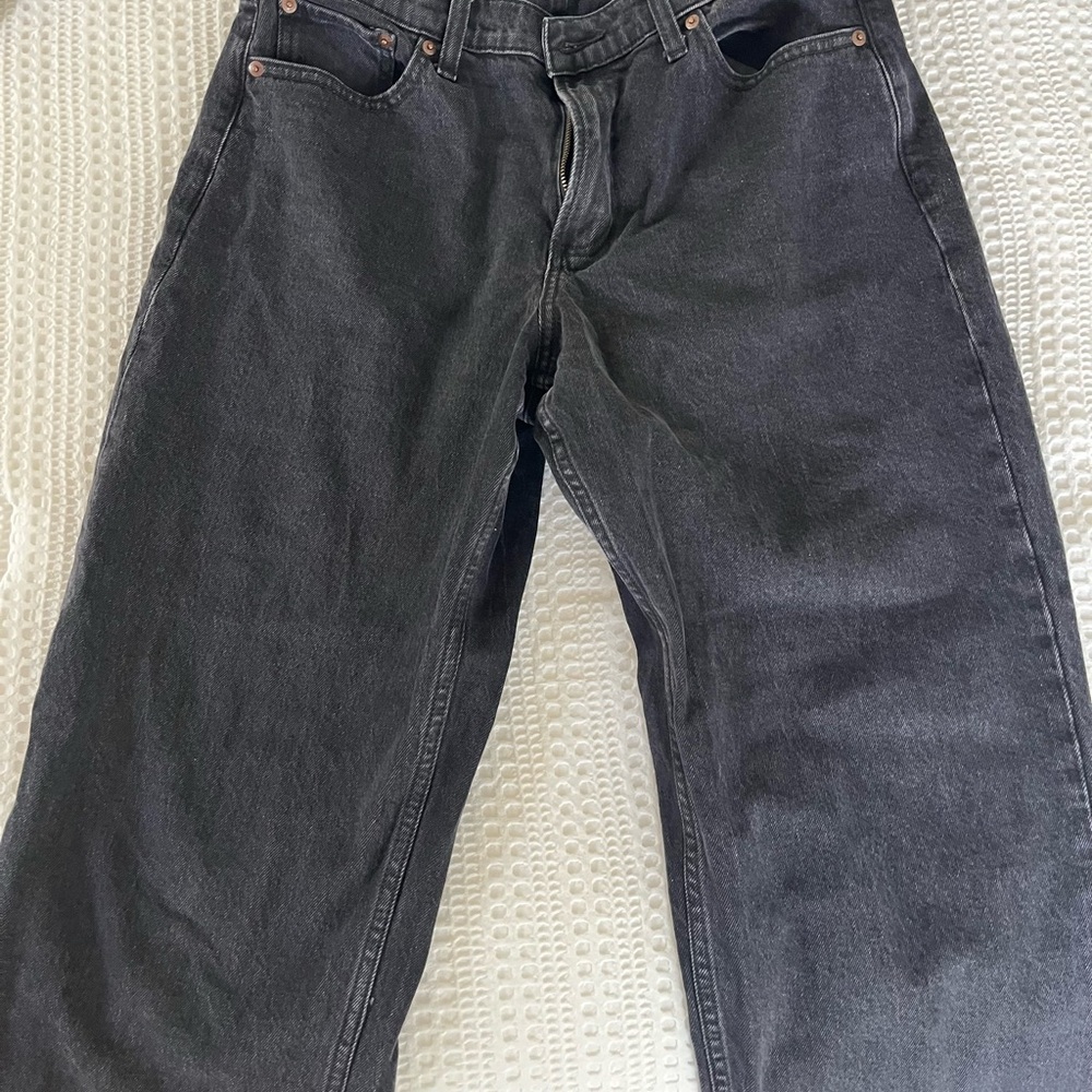 BRAND NEW Abercrombie & Fitch The Baggy Low Rise Black Jeans
